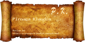 Pirnaga Klaudia névjegykártya